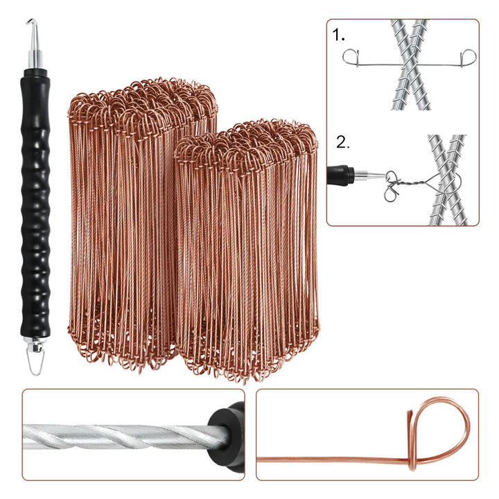 Sonnewelt Rödeldraht Ø1,0 x 100 mm/140mm Betonbindedraht 1000 Stk