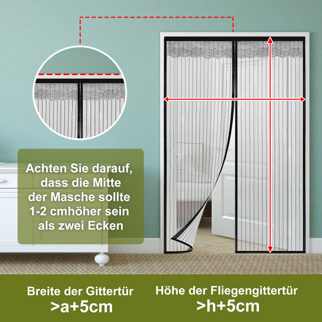 Sonnewelt Magnet Fliegengitter Tür Insektenschutz