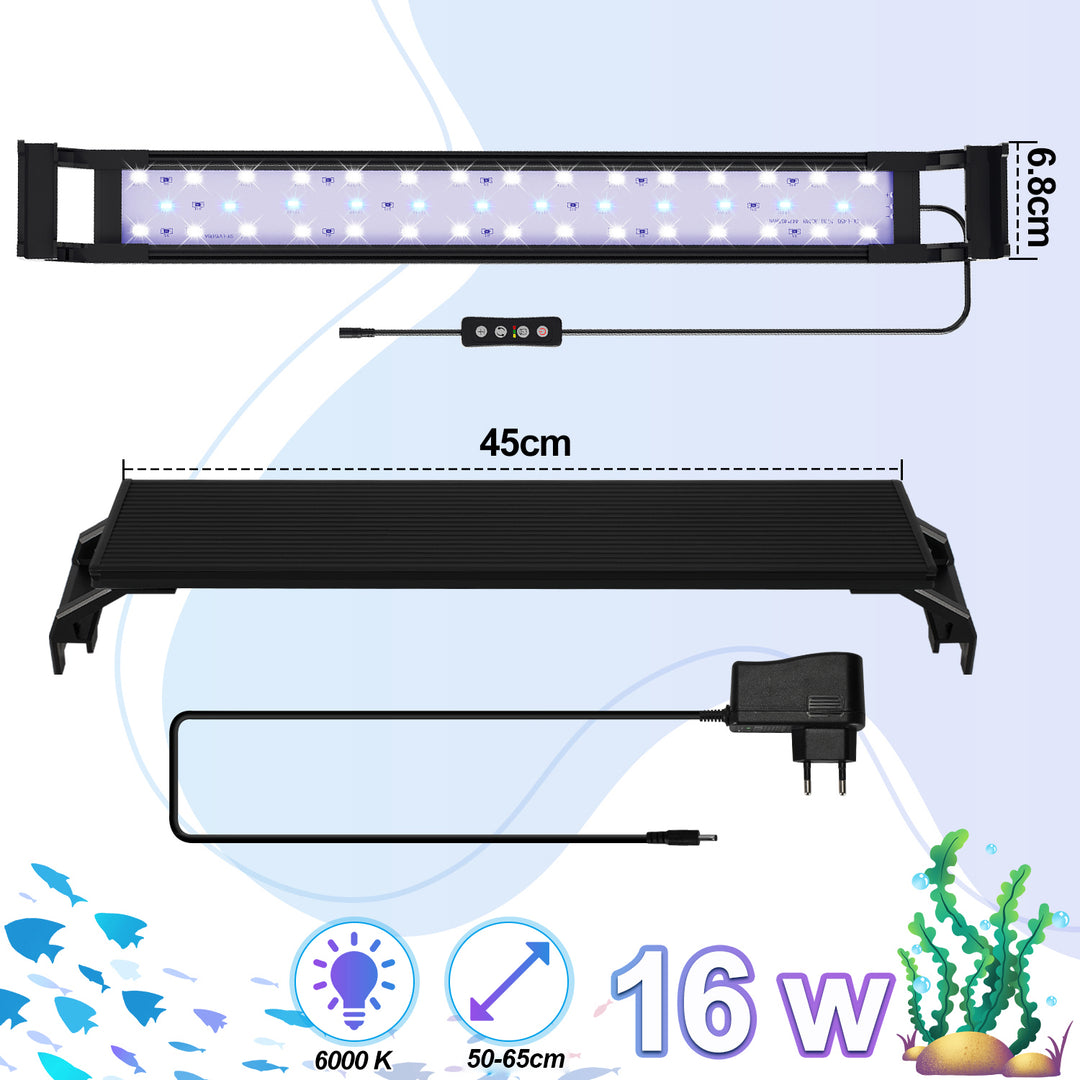 Sonnewelt LED Aquarium Beleuchtung Weiß Blau Licht