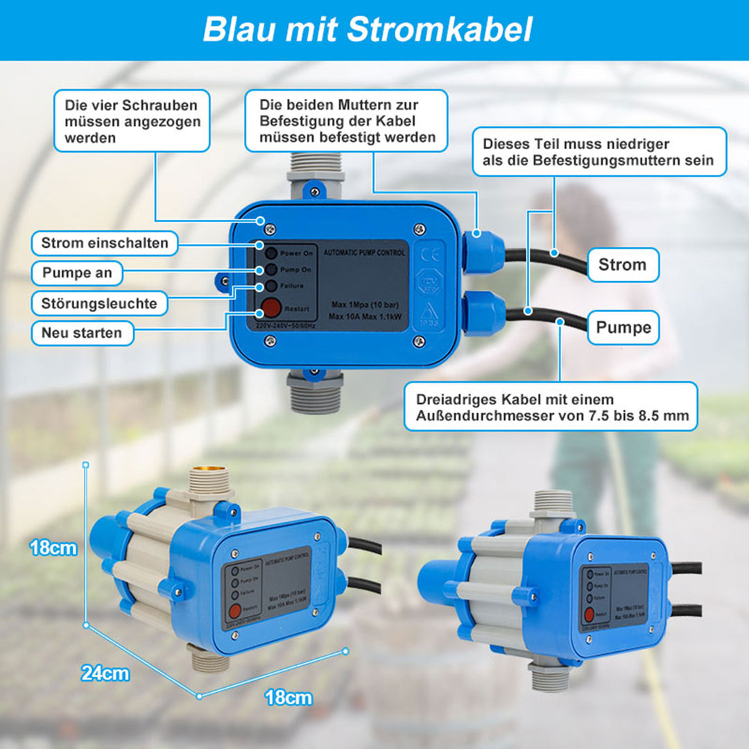 Sonnewelt Pumpenschalter Druckschalter 10 bar