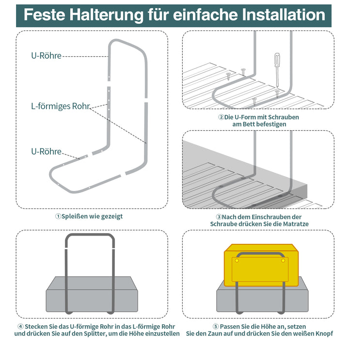 Sonnewelt Bettgitter Rausfallschutz 28cm Höhe