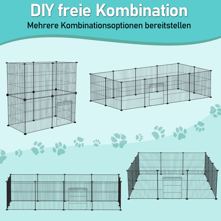 Sonnewelt Freigehege Laufgitter Kleintiere DIY 12/24Stück 35x35cm