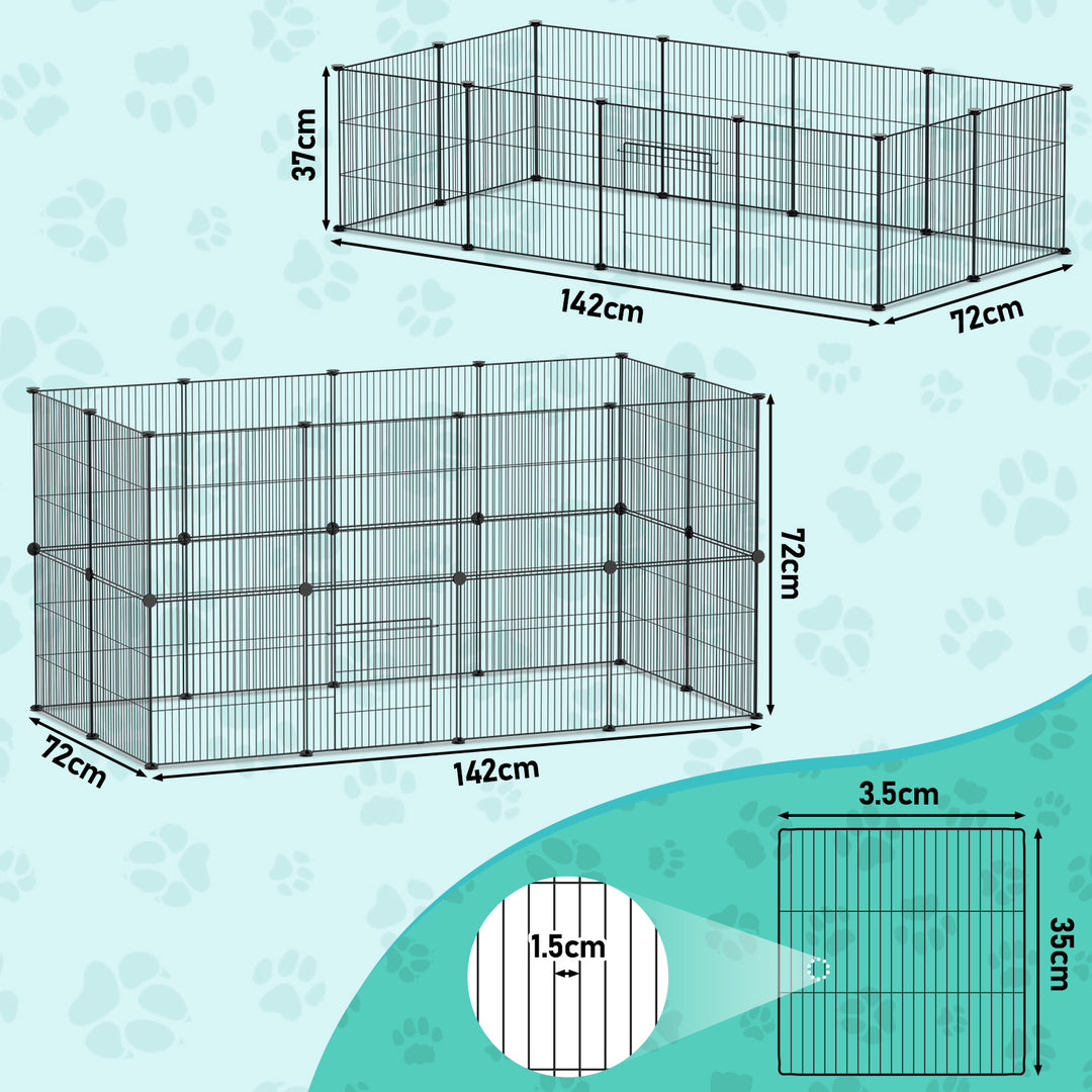 Sonnewelt Freigehege Laufgitter Kleintiere DIY 12/24Stück 35x35cm