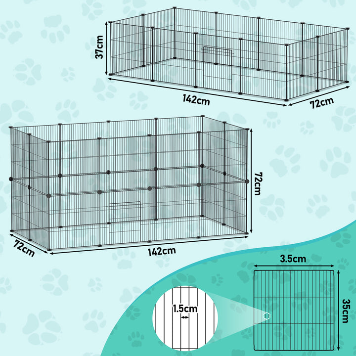 Sonnewelt Freigehege Laufgitter Kleintiere DIY 12/24Stück 35x35cm