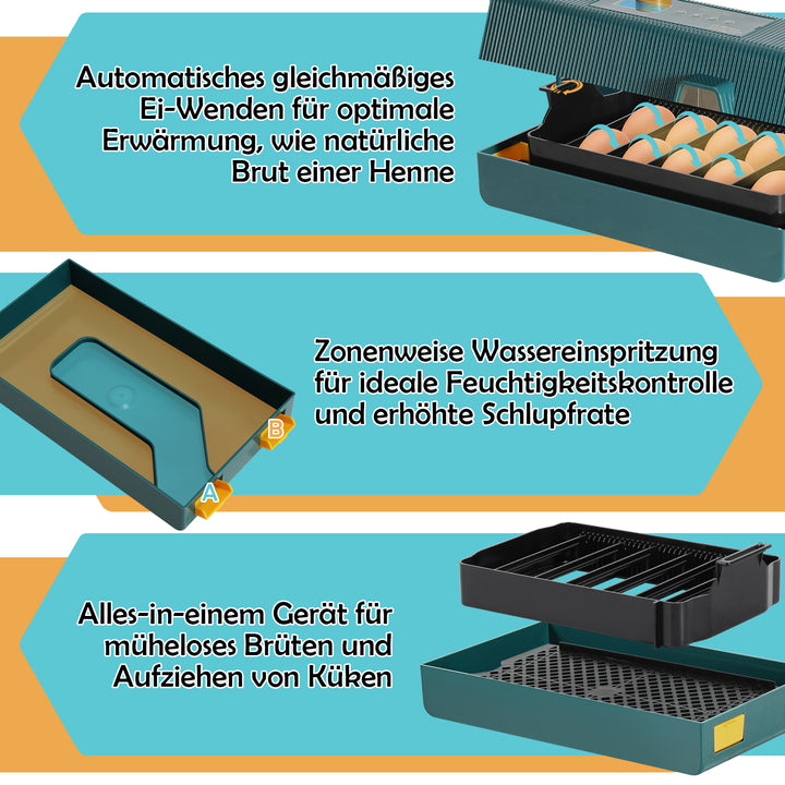 Sonnewelt Brutmaschine Inkubator automatik fur 10 Hühnereier