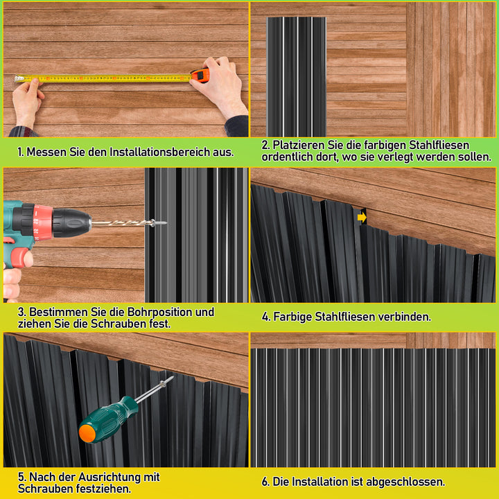 Sonnewelt Trapezblech Dachblech Verzinkt 129 x 46 cm 12X