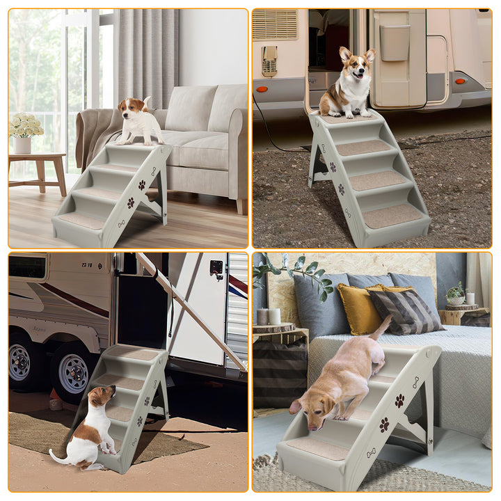 Sonnewelt Hundetreppe Hunderampe Klappbare Maximale Belastung 75kg