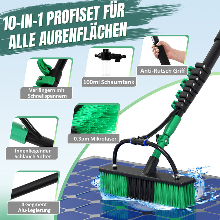 Sonnewelt Teleskop Waschbürste mit Teleskopstiel 3.6m/4.8m