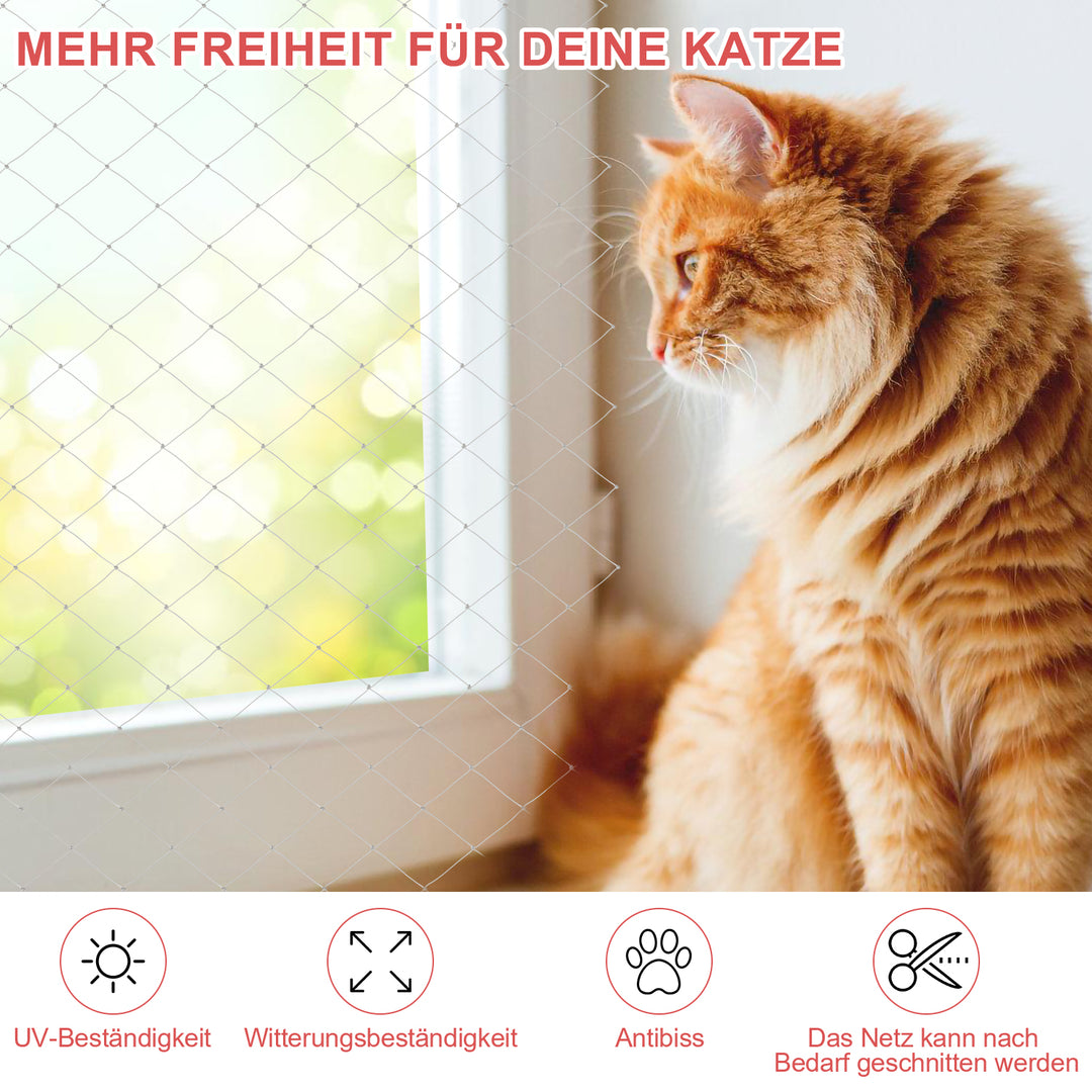 Sonnewelt Katzennetz Balkonnetz Sicherheitsnetz 3x8m