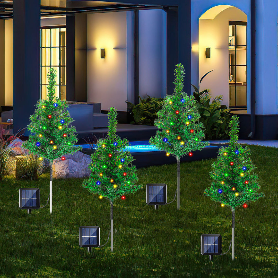 Sonnewelt LED Solar Weihnachtsbaum Weihnachtsdeko 4/8 PCS