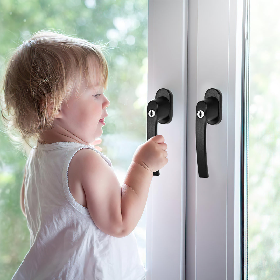 Sonnewelt Fenstergriff Abschließbar Aluminium mit Key