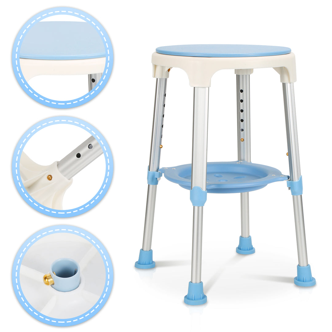 Sonnewelt Duschhocker 360°Drehbarer mit Paletten