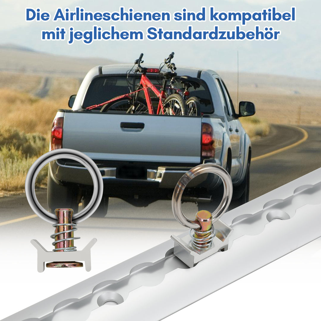 Sonnewelt Airlineschiene 4x 1m Aluminium für Wohnmobile und LKW