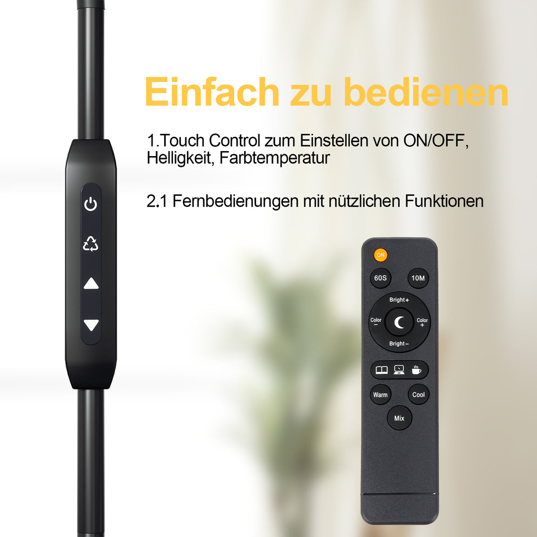 Sonnewelt Dimmbar Stehlampe 9W mit Fernbedienung