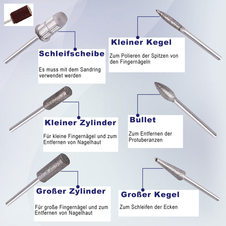 Sonnewelt Elektrische Nagelfräser 30000 U/min Nagelfeile Pediküre