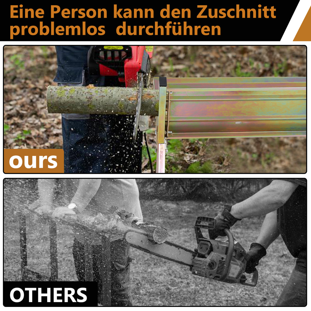 Sonnewelt Sägebock mit Kettensägenständer Max. Belastung 150 kg