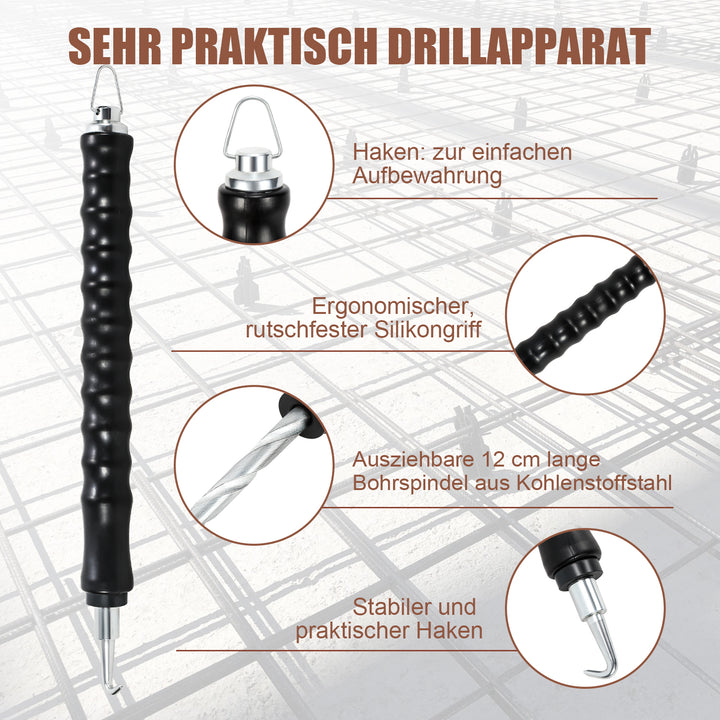 Sonnewelt Rödeldraht Ø1,0 x 100 mm/140mm Betonbindedraht 1000 Stk