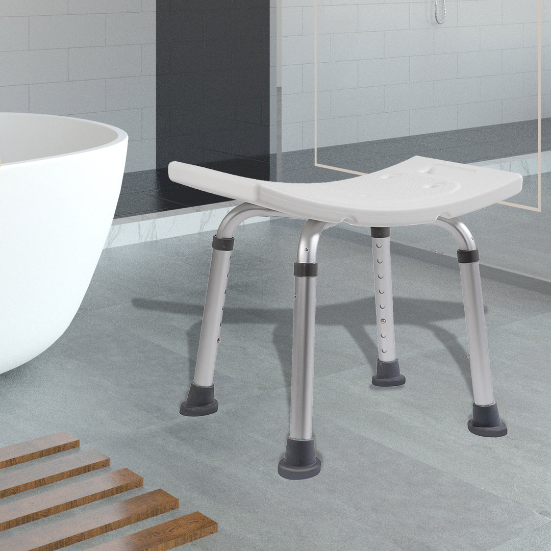 Sonnewelt Duschhocker Duschstuhl höhenverstellbar Aluminium