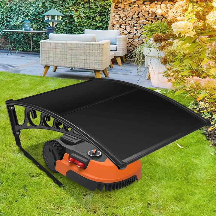 Sonnewelt Mähroboter Garage Dach Carport für Rasenmäher Schwarz
