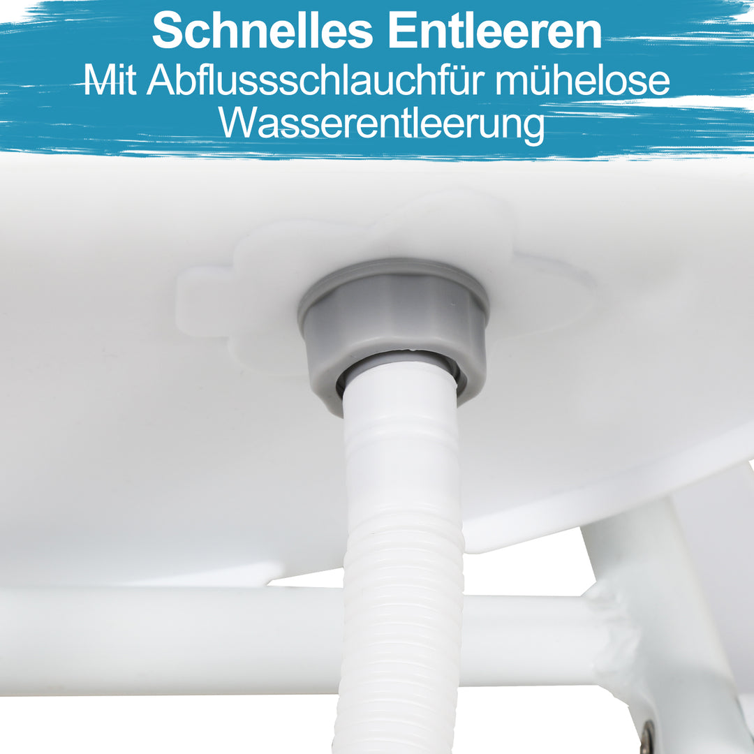 Sonnewelt Babywanne mit Ständer Faltbare mit Thermometer