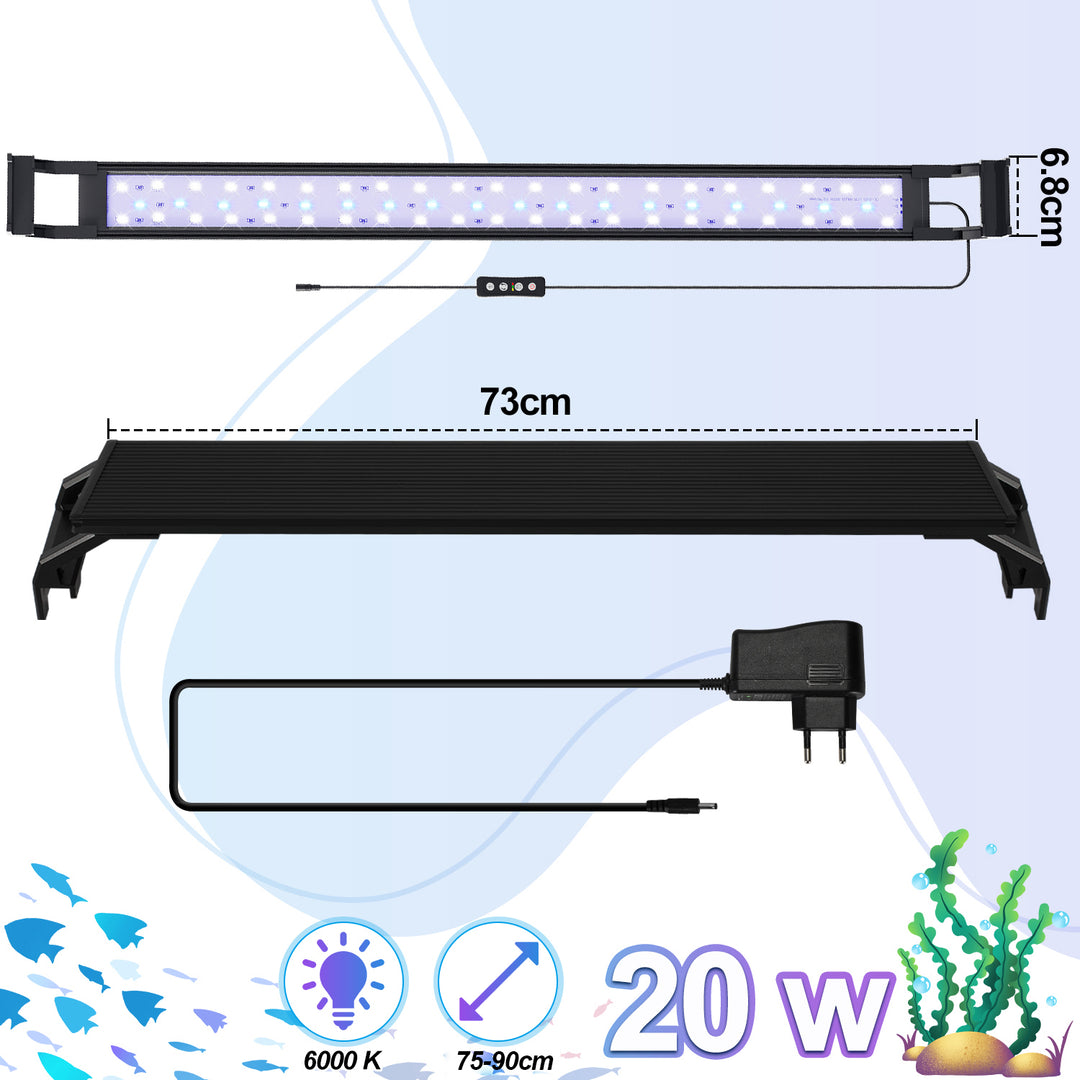 Sonnewelt LED Aquarium Beleuchtung Weiß Blau Licht
