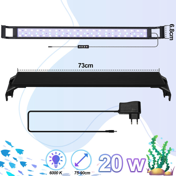Sonnewelt LED Aquarium Beleuchtung Weiß Blau Licht