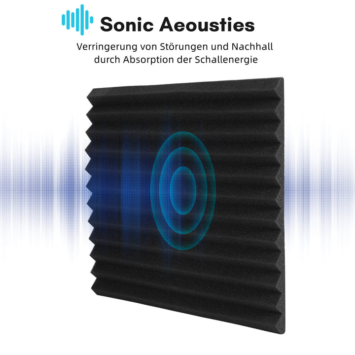 Sonnewelt Akustikschaumstoff Selbstklebend 3D Hochdichte Keil