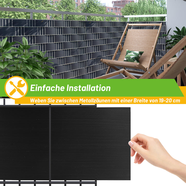 Sonnewelt Sichtschutzstreifen Hartes PVC 10-40 Stück