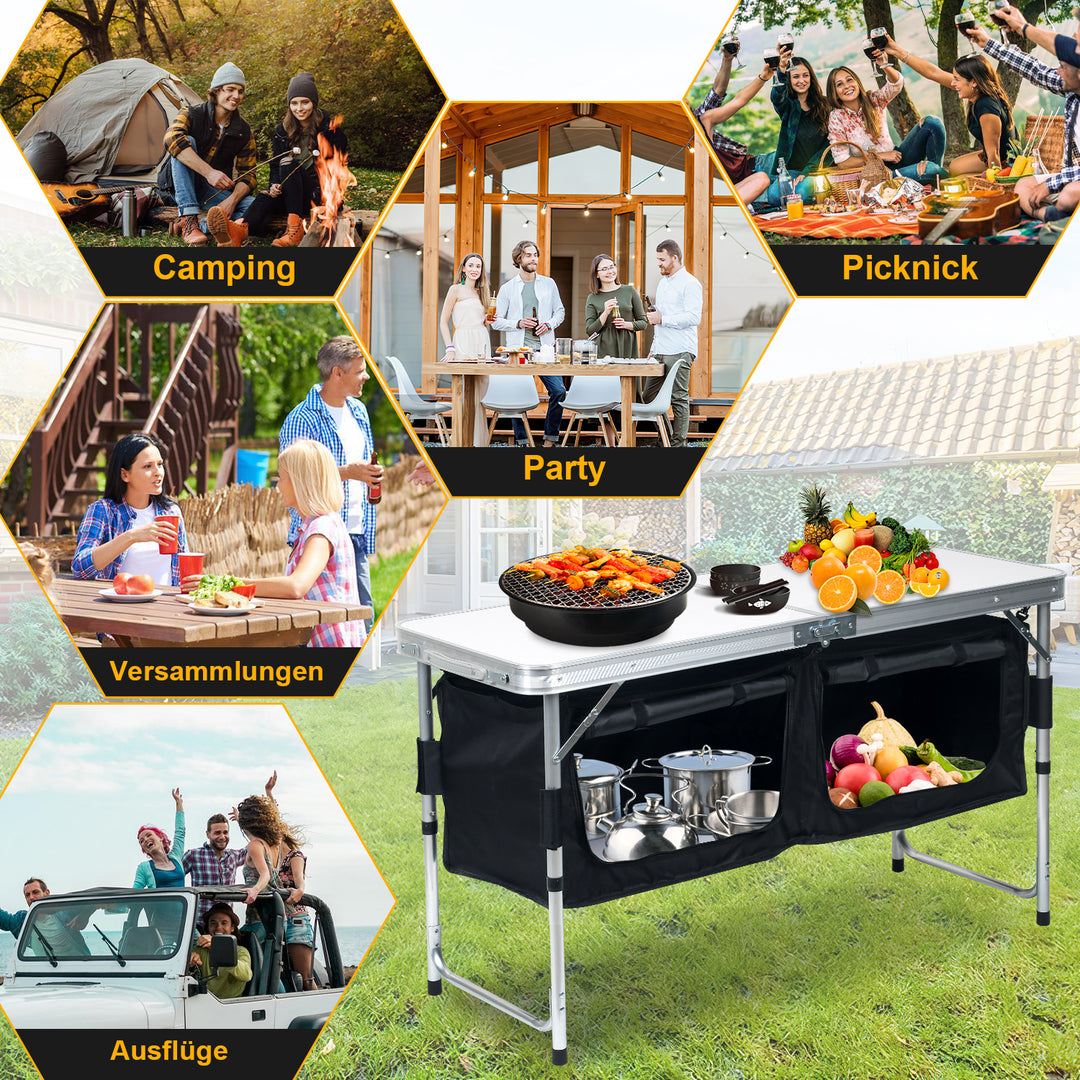 Sonnewelt Campingküche Faltbar 2 Fächer