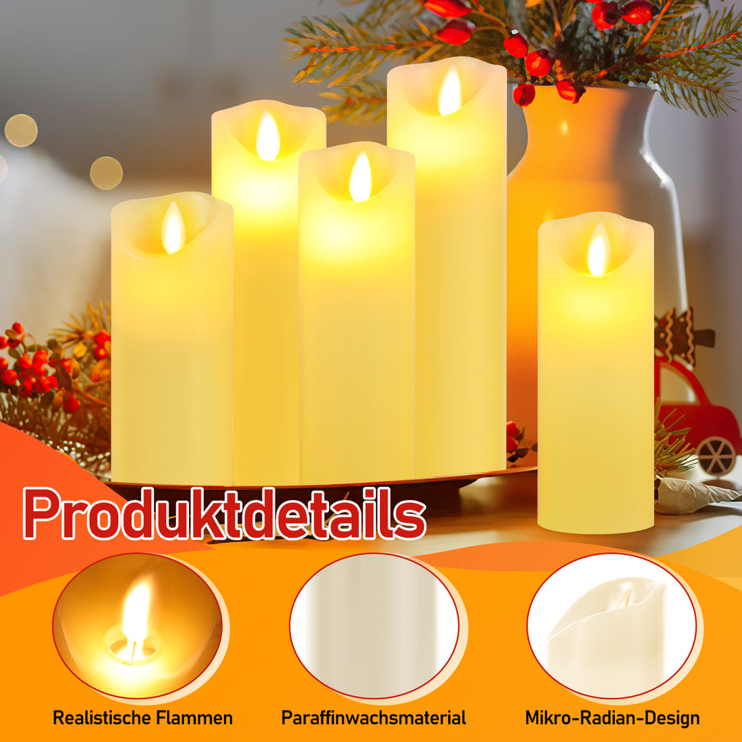 Sonnewelt LED Kerzen Set Flammenlose Kerzen