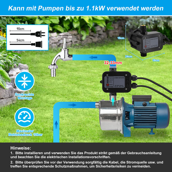 Sonnewelt Pumpenschalter Druckschalter 10 bar