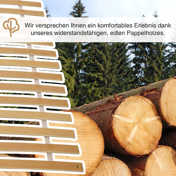 Sonnewelt Lattenrost 90x200cm Rolllattenrost