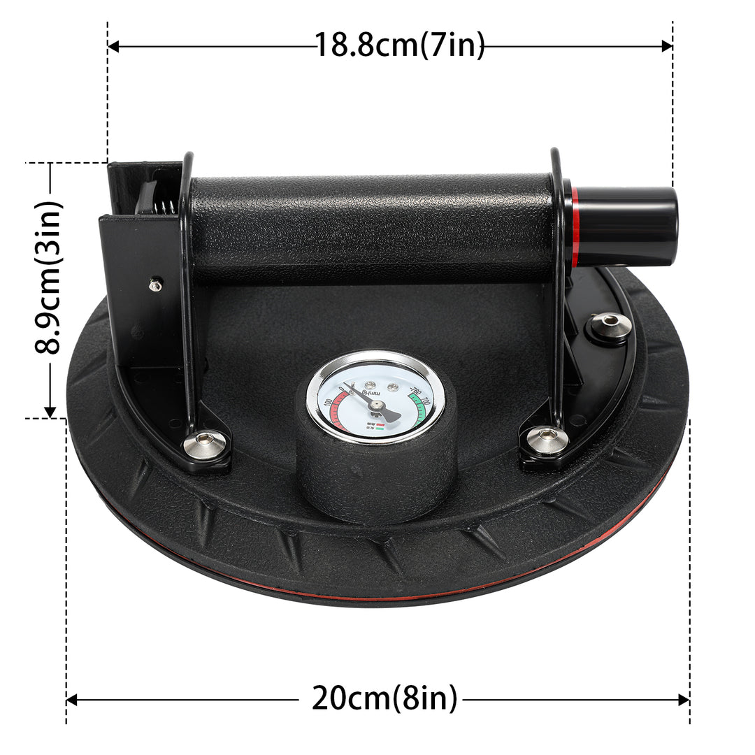 Sonnewelt Saugheber Saugnapfhalter mit Druckanzeige 1 Stück max.100KG