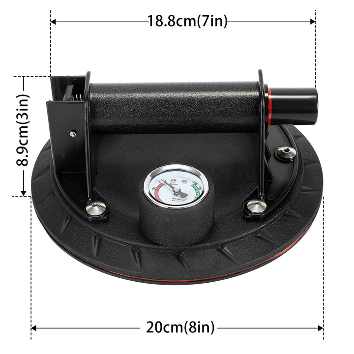 Sonnewelt Saugheber Saugnapfhalter mit Druckanzeige 1 Stück max.100KG
