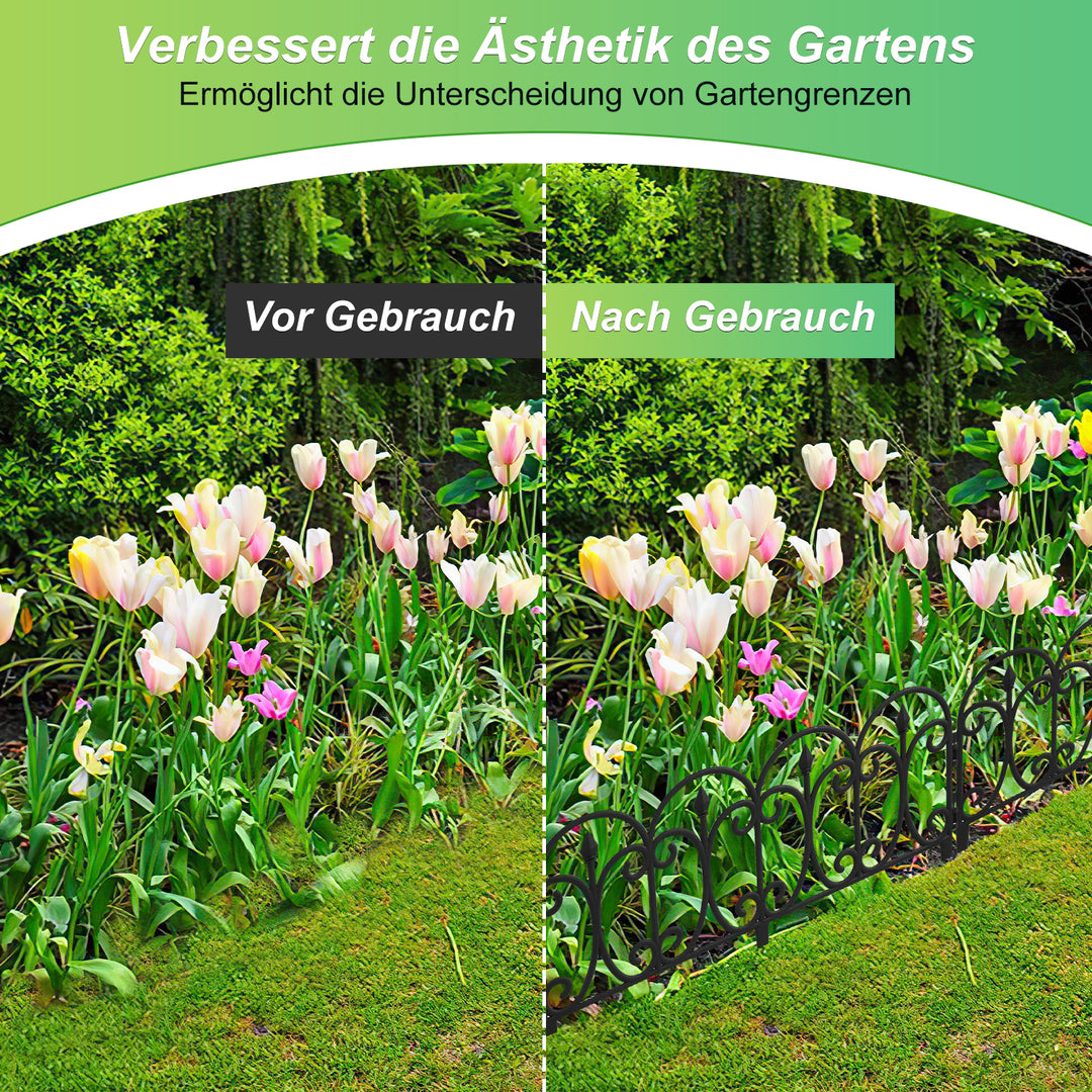 Sonnewelt 5 tlg Beetzaun Beetumrandung Kunststoff