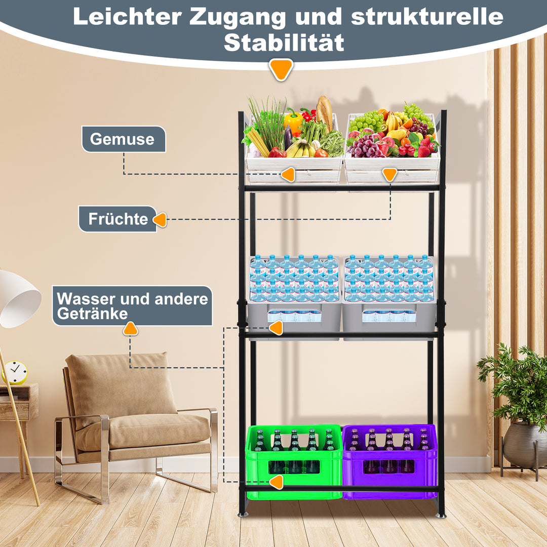 Sonnewelt Getränkekistenregal für 6 Kästen 140 * 71 * 30CM