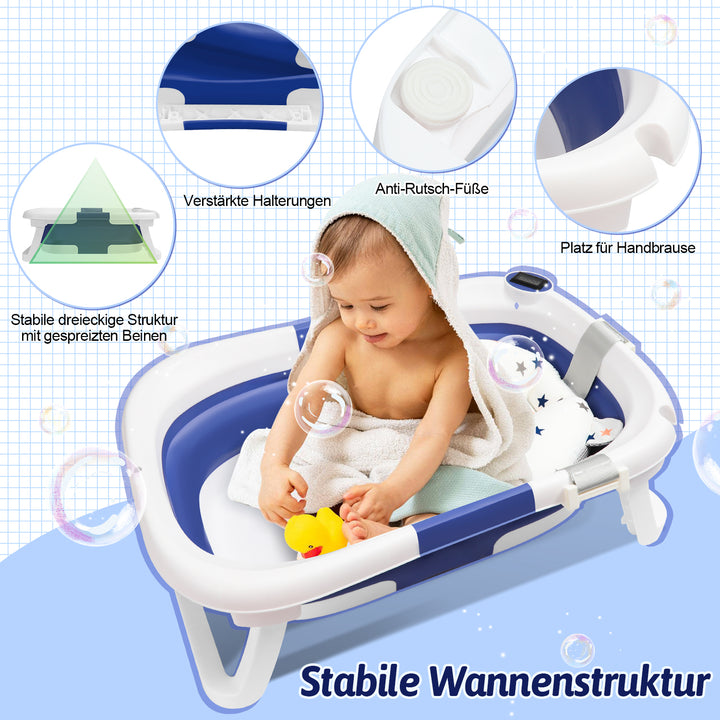 Sonnewelt Baby Badewanne Faltbare mit Thermometer
