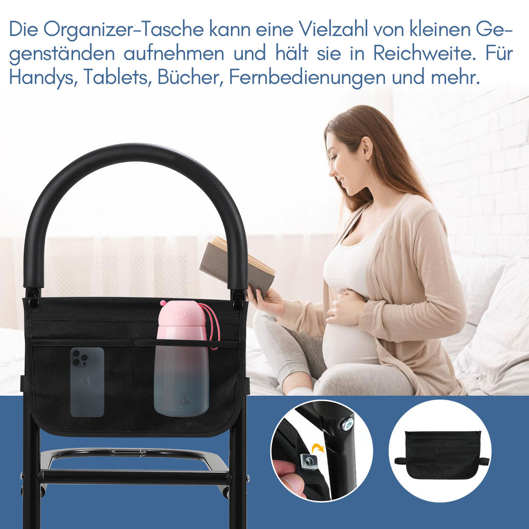 Sonnewelt Aufstehhilfe Bett mit Unterstützung Beine und Lagerung Tasche