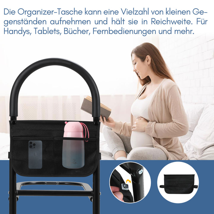 Sonnewelt Aufstehhilfe Bett mit Unterstützung Beine und Lagerung Tasche