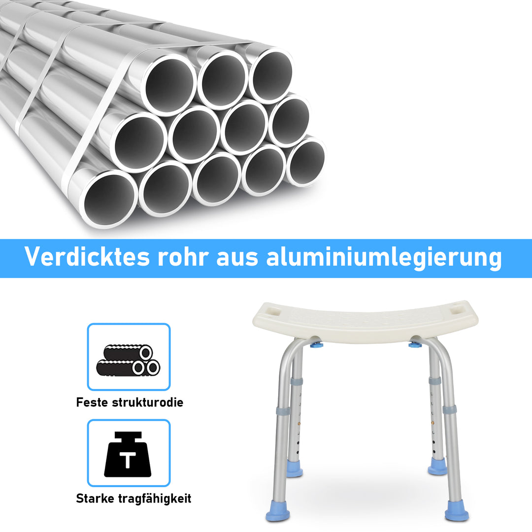 Sonnewelt Duschhocker Duschstuhl höhenverstellbar Aluminium