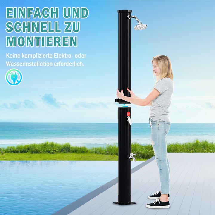 Sonnewelt 20L Solardusche mit Duschkopf und Schutzabdeckung