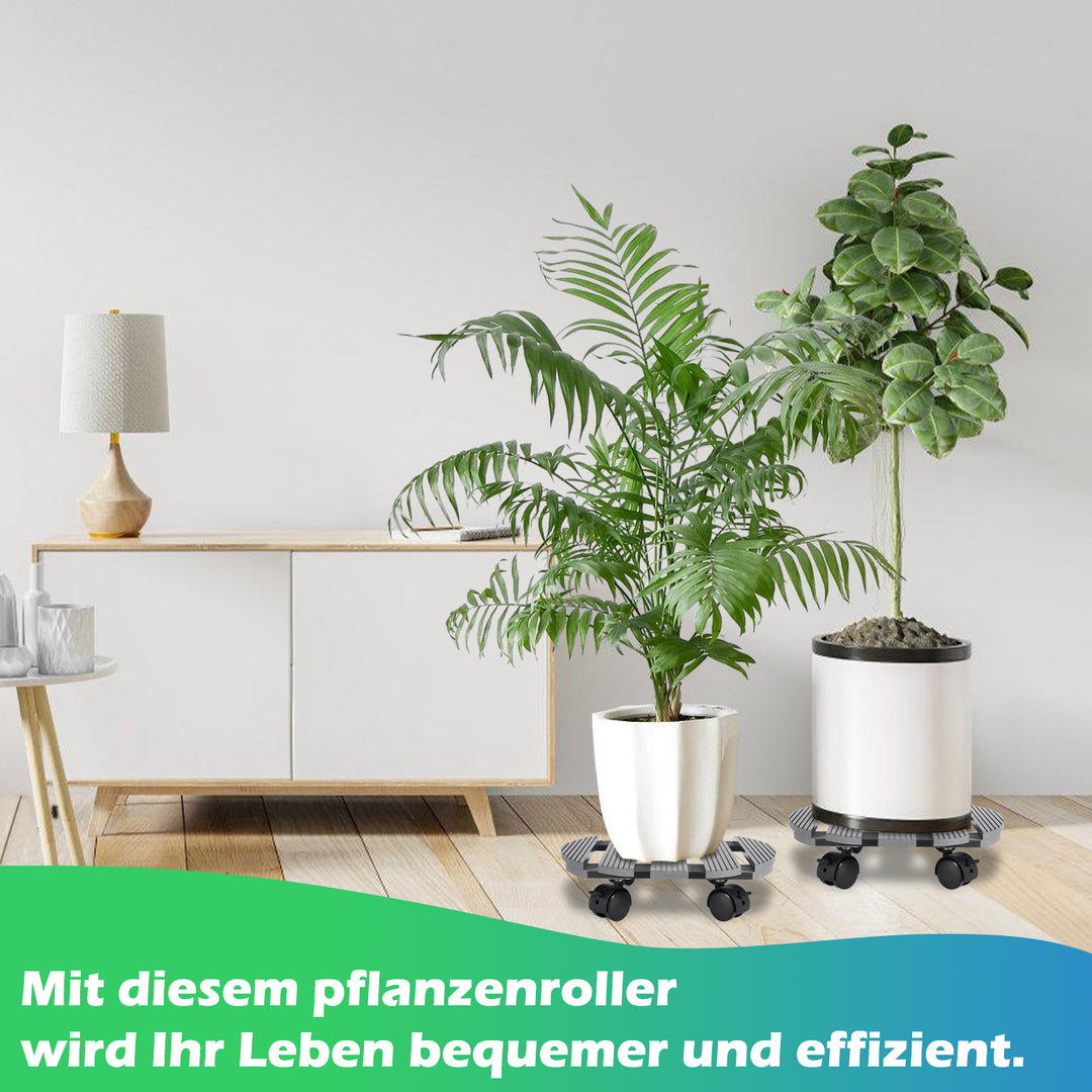 Sonnewelt WPC Pflanzenroller Rund mit Rollen Tragkraft 80 kg