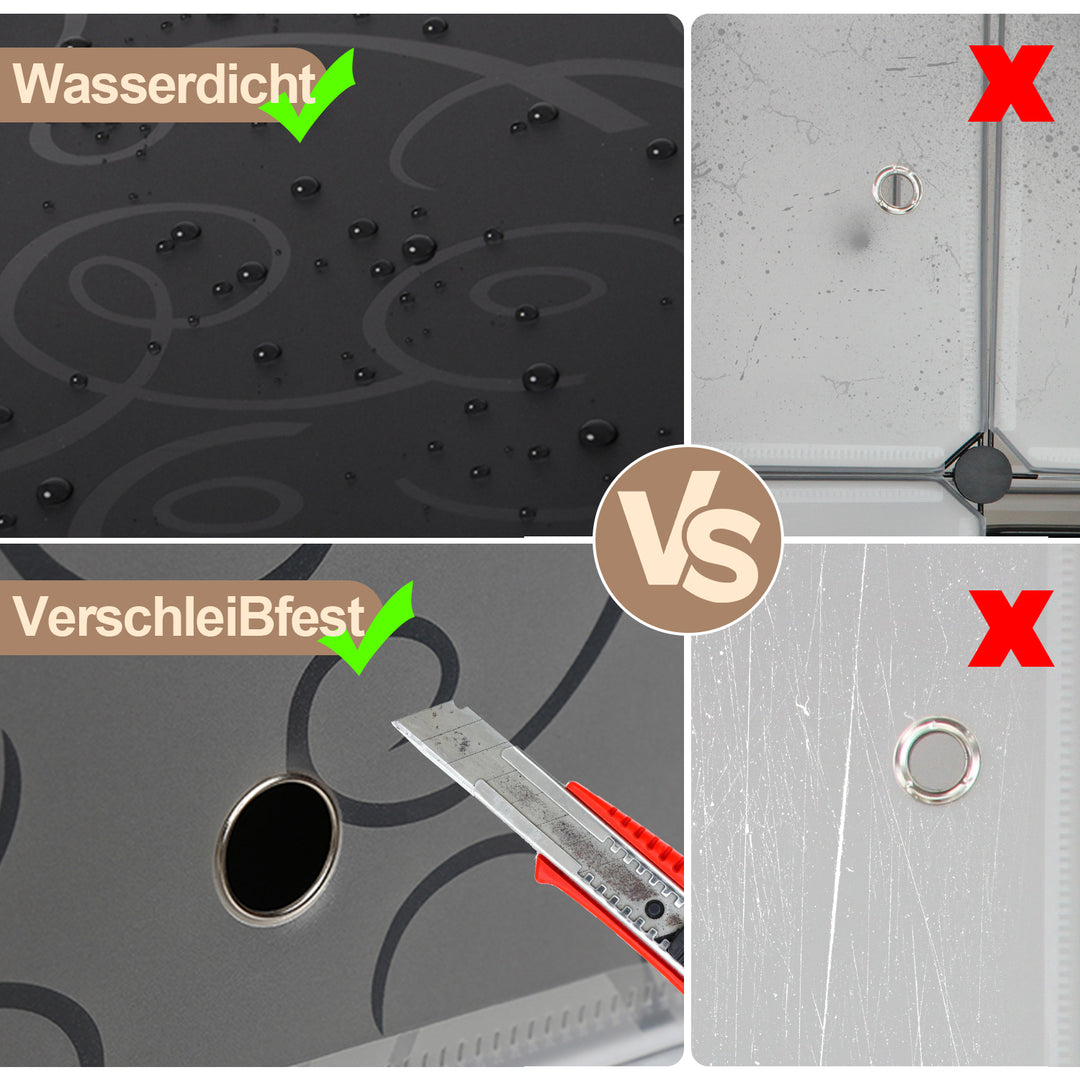 Sonnewelt Multifunktionaler Kleiderschrank mit Haken und Kleiderbügel