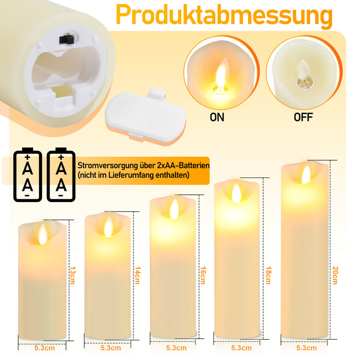 Sonnewelt LED Kerzen Set Flammenlose Kerzen