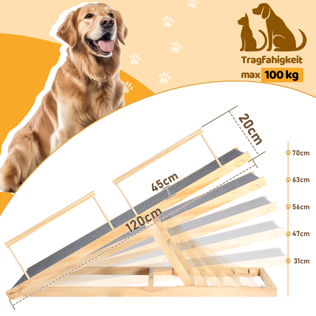 Sonnewelt Hunderampe Hundetreppe aus Holz