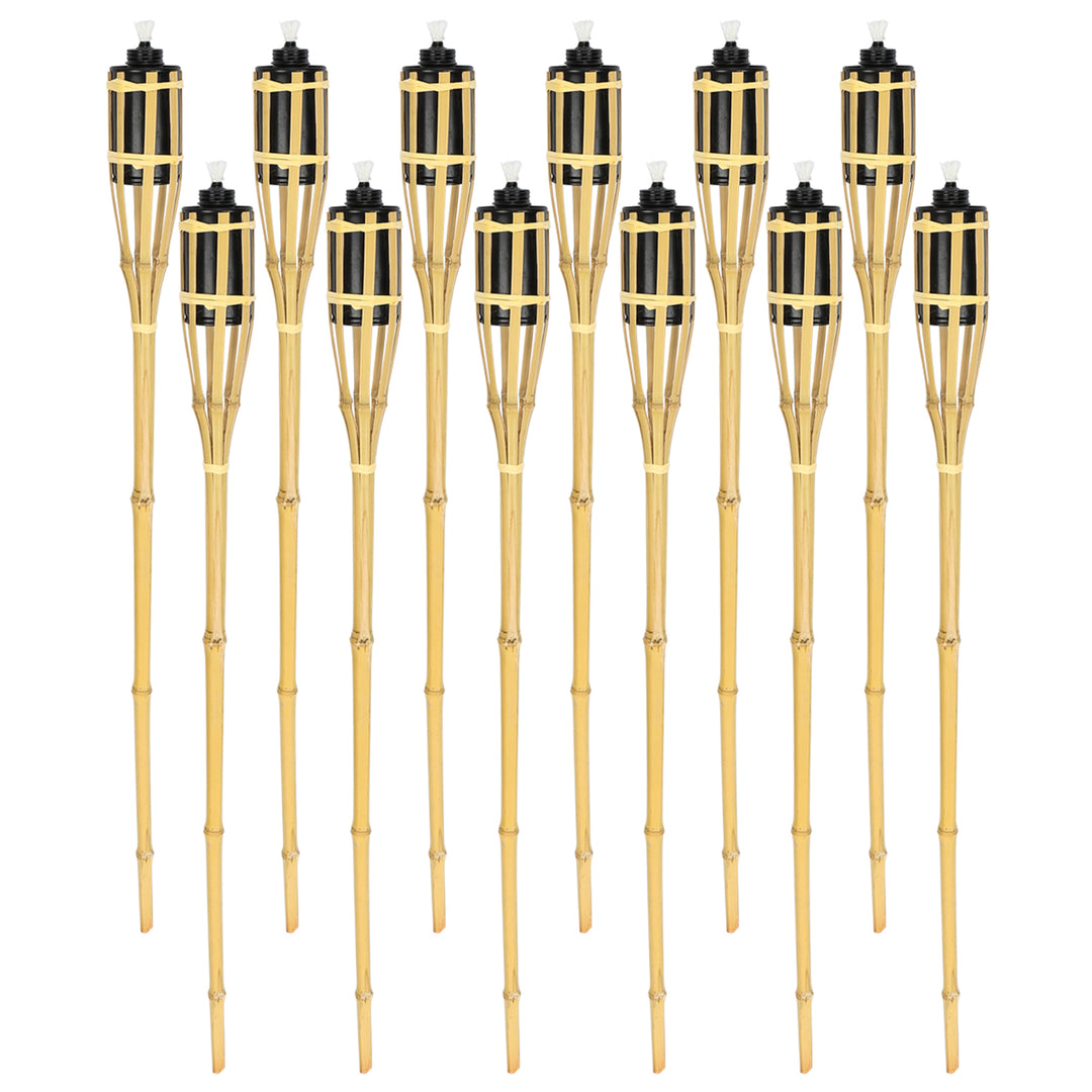 Sonnewelt 12er Set Gartenfackeln mit Docht