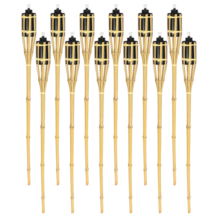Sonnewelt 12er Set Gartenfackeln mit Docht