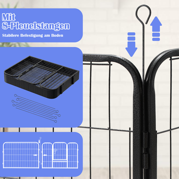 Sonnewelt Welpenlaufstall 8-teilig 60cm hoch Faltbar