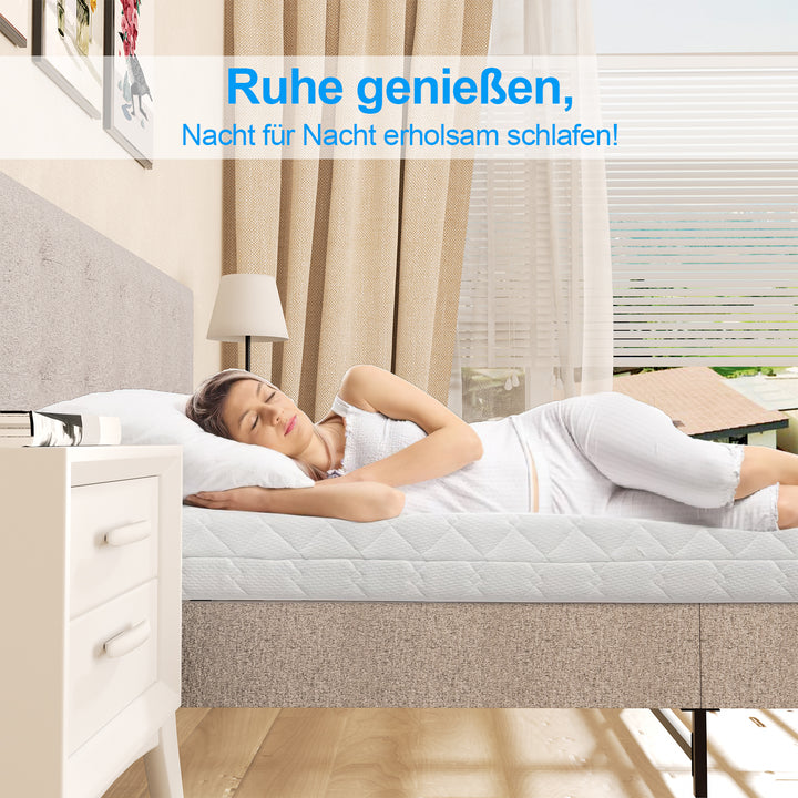 Sonnewelt Polsterbett bettgestell mit Kopfteil Weichem Stoff