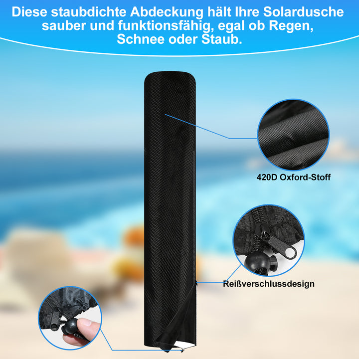 Sonnewelt 40L Solardusche Gartendusche Inkl. Schutzhaube und Handbrause